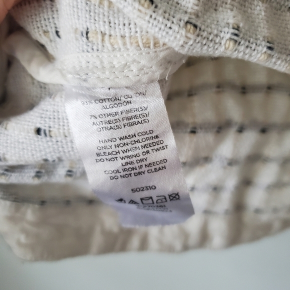 Madewell Lou & Grey Striped Fringe Cream Cropped Tank - Picture 5 of 6